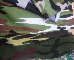 Полотно Футер 2 нитки набивной, 100% хлопок, 235гр, пачка(шир 180см) камуфляж