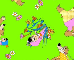 Полотно Футер 30/20 Оп набивной, 100% хлопок, 190гр, чулок(шир 100см)