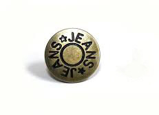 Джинсовая пуговица 17мм с рисунком, нержавейка (уп.1000шт)