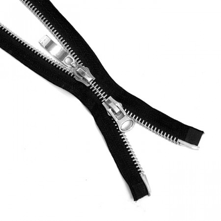 Молния металл никель Т-8 2 замка Разъемная 75см в Самаре