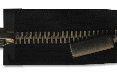 Молния металл Т-8 2 замка 80см (100шт) оксид