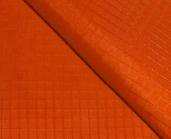 Ткань Оксфорд 600 WR/PU Рип-Стоп 200+/-10гр.м2 гладь (Черный) (Оранж люминисцетный 02 S)