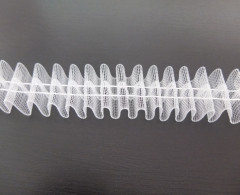 Шторная тесьма 40мм №401-0 органза равномерная,2 нитки(кор.48шт по 50м)