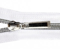 Молния спираль Т-7 декор. 30см (100шт) серебро